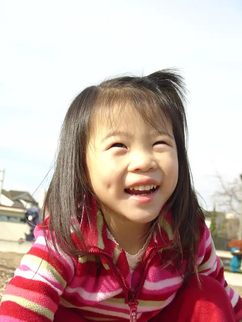 Asian girl with dimples