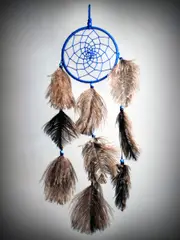 A dream catcher is a handmade object based on a willow hoop, on which is woven a loose net or web. The dreamcatcher is then decorated with personal and sacred items such as feathers and beads.