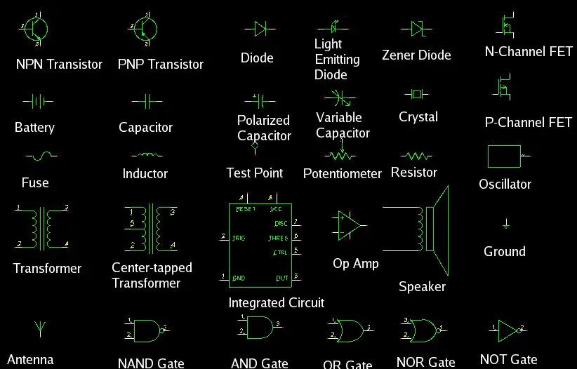 AY Radio Electronics Symbols