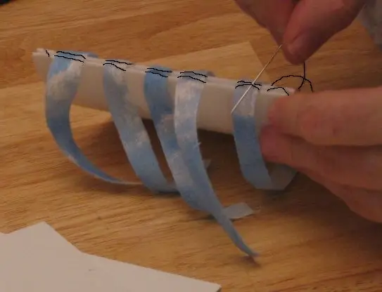 Bookbinding catch stitch