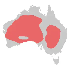 Distribution map of Pink Cockatoo