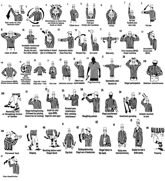Flag Football Referee Signals