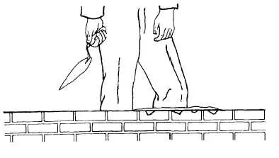 Holding a trowel
