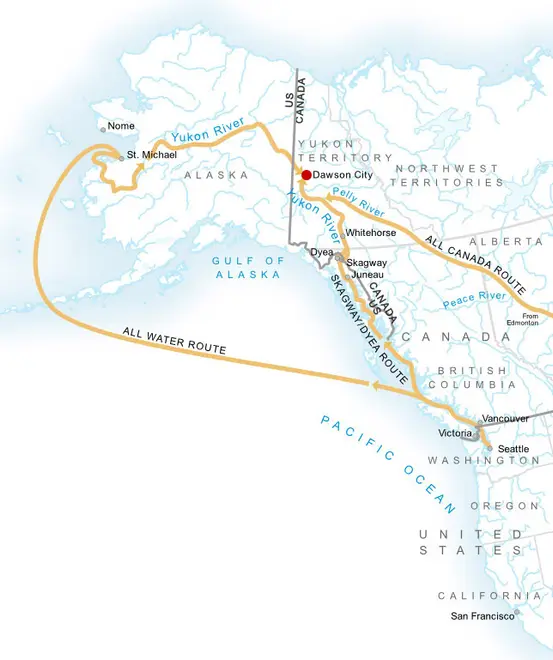Klondike Routes Map
