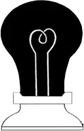Lightbulb with colors inverted