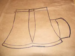 Allow stitching space, and draw the flap.