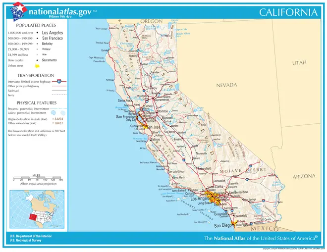 Map of California NA
