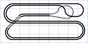 Model Railroad Twisted-Dog-Bone Track