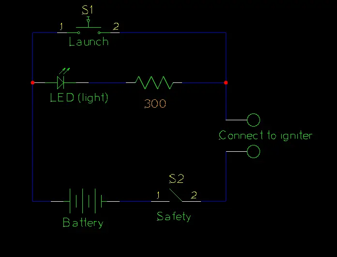 Model rocket launcher schematic