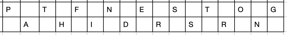 Rail Fence Cipher - 2 lines