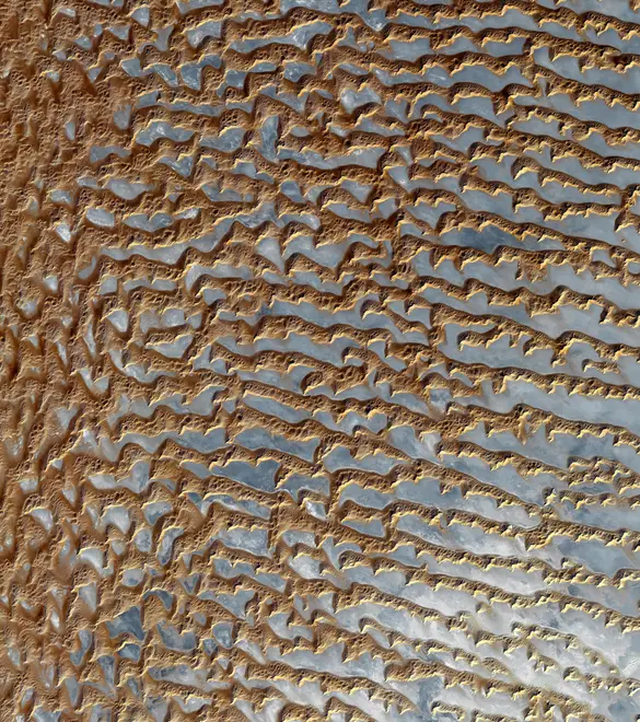 Rub' al Khali (Arabian Empty Quarter) sand dunes imaged by Terra (EOS AM-1)