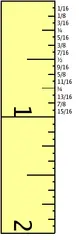 Ruler sixteenths