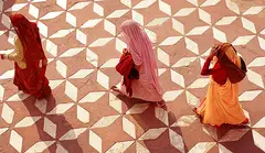 Girls wearing Saris