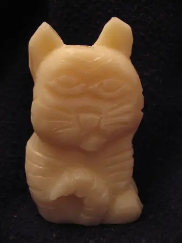 Soap carved cat