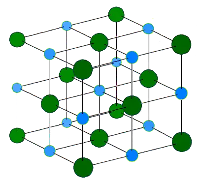 Sodium chloride crystal