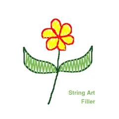 Filler, the zig-zag parts in the leaves