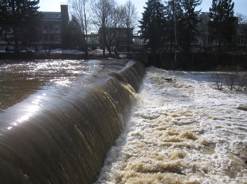 A weir on the Tikkurilankoski rapids in Vantaa, Finland