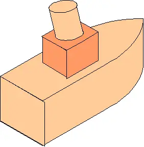 Toy tugboat illustration